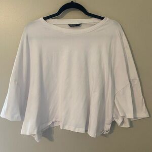White Cropped Tee